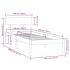 Estructura de cama sin colchón madera maciza negro 100x200