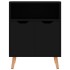 Aparador de madera de ingeniería negro brillo 60x30x72