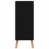 Aparador de madera de ingeniería negro brillo 60x30x72
