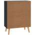 Aparador de madera de ingeniería negro brillo 60x30x72