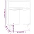Aparador de madera de ingeniería negro brillo 60x30x72