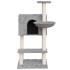 Rascador para gatos con postes de sisal gris claro 108,5
