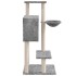 Rascador para gatos con postes de sisal gris claro 108,5