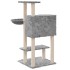 Rascador para gatos con postes de sisal gris claro 108,5