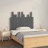 Cabecero de cama de pared madera maciza pino gris 95,5x3x80
