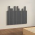 Cabecero de cama de pared madera maciza pino gris 95,5x3x80