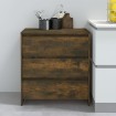 Aparador madera contrachapada color roble ahumado 70x41x75 cm