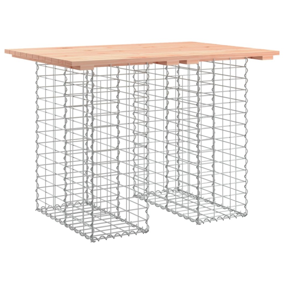 Banco de jardín diseño gaviones madera maciza pino 100x70x72