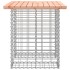 Banco de jardín diseño gaviones madera maciza pino 100x70x72