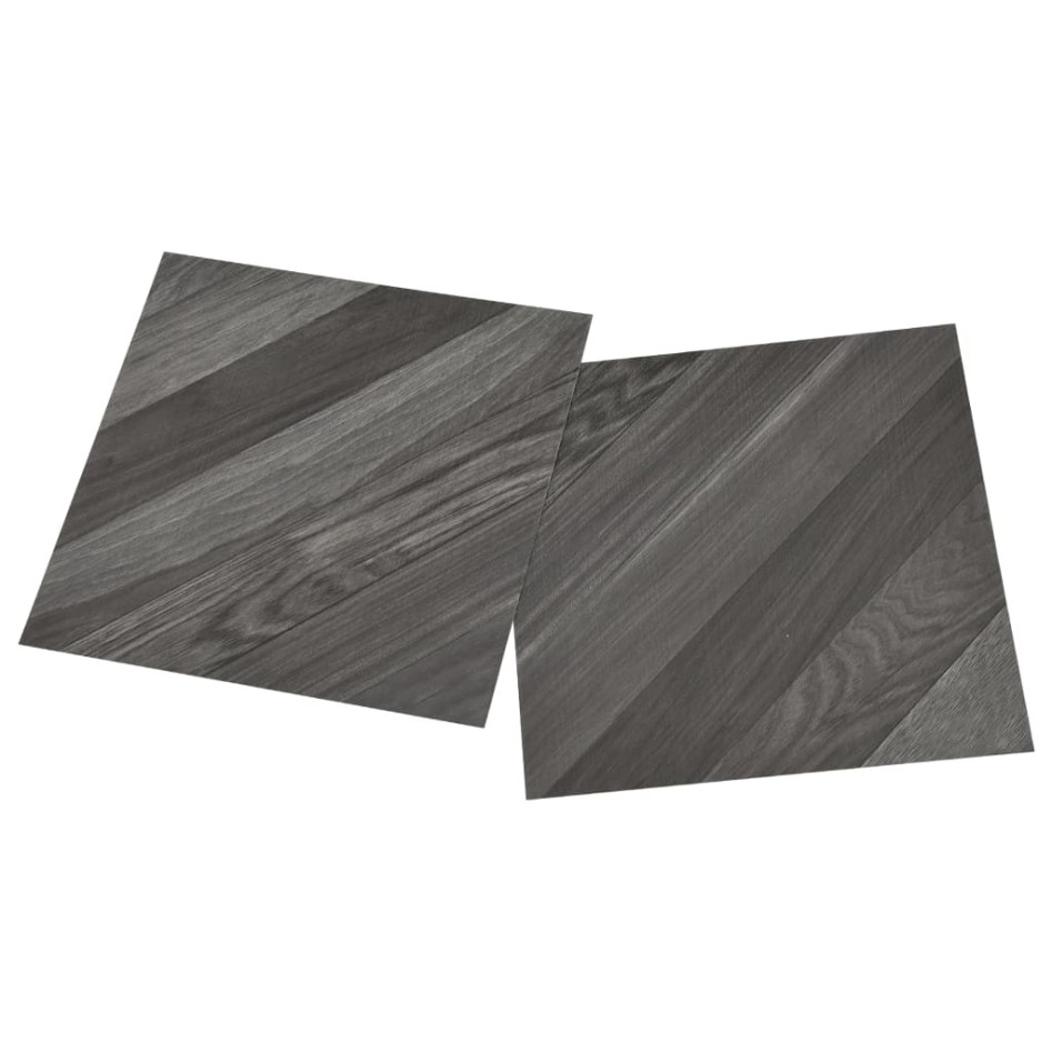 Lamas para suelo autoadhesivas 55 uds PVC gris rayas 5,11