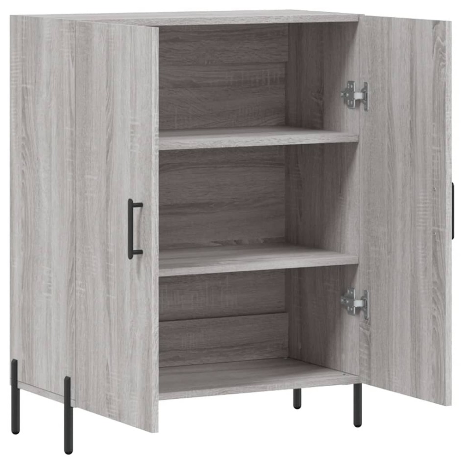 Aparador de madera de ingeniería gris Sonoma 69,5x34x90