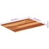 Tablero de mesa madera maciza de acacia 15-16 mm 60x80
