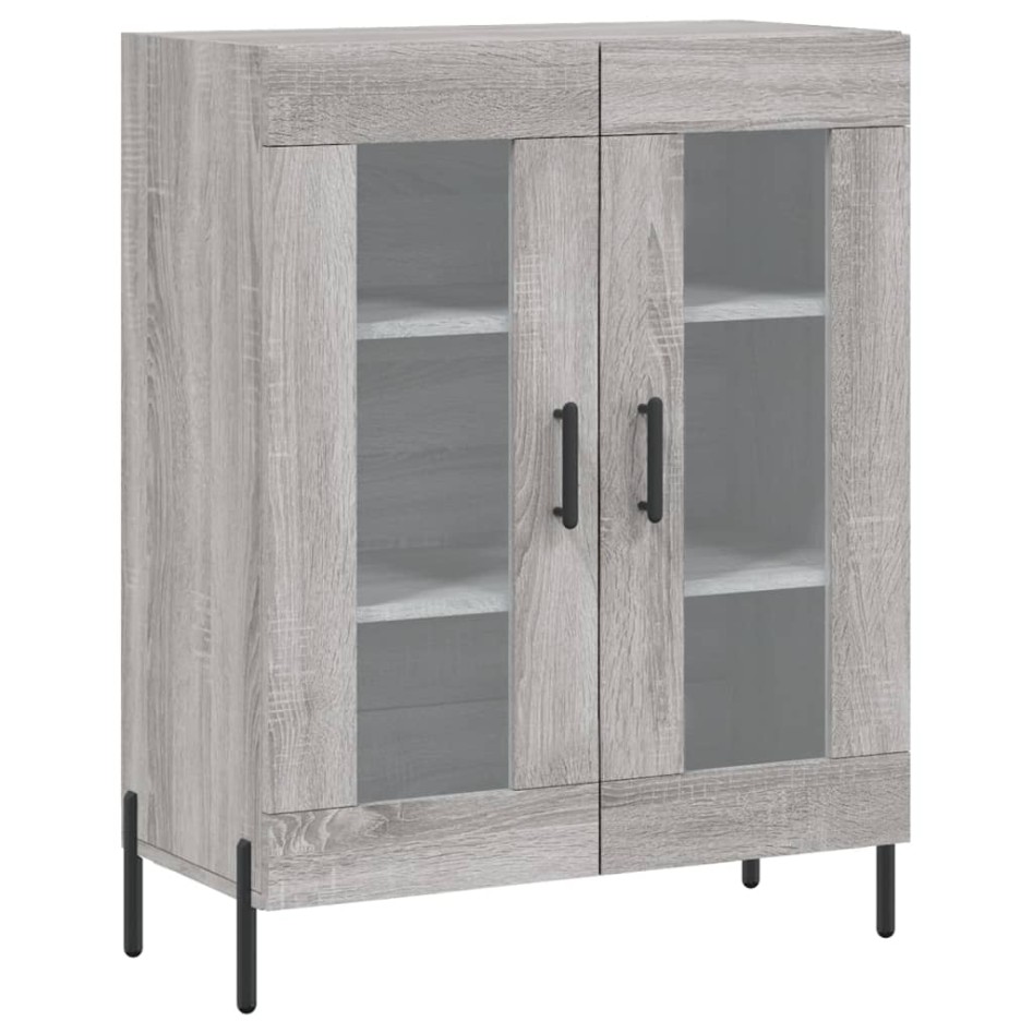 Aparador de madera de ingeniería gris Sonoma 69,5x34x90