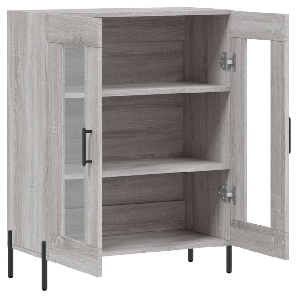 Aparador de madera de ingeniería gris Sonoma 69,5x34x90