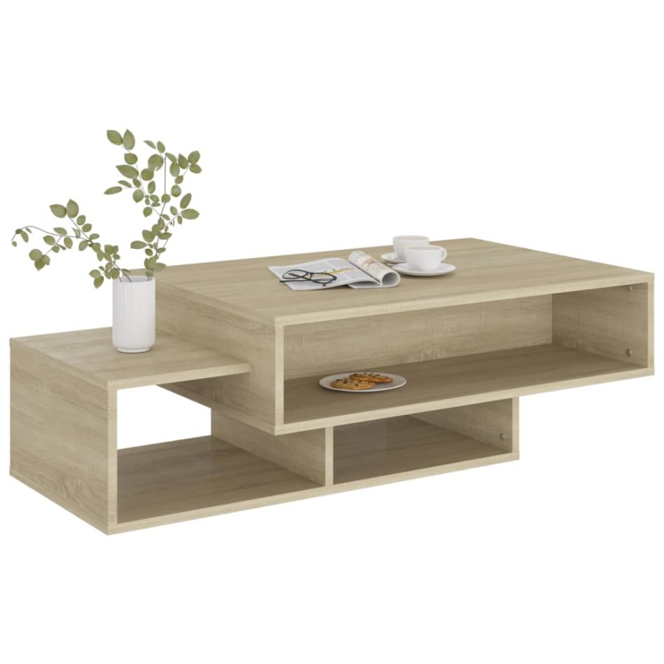 Mesa de centro madera contrachapada roble Sonoma 105x55x32