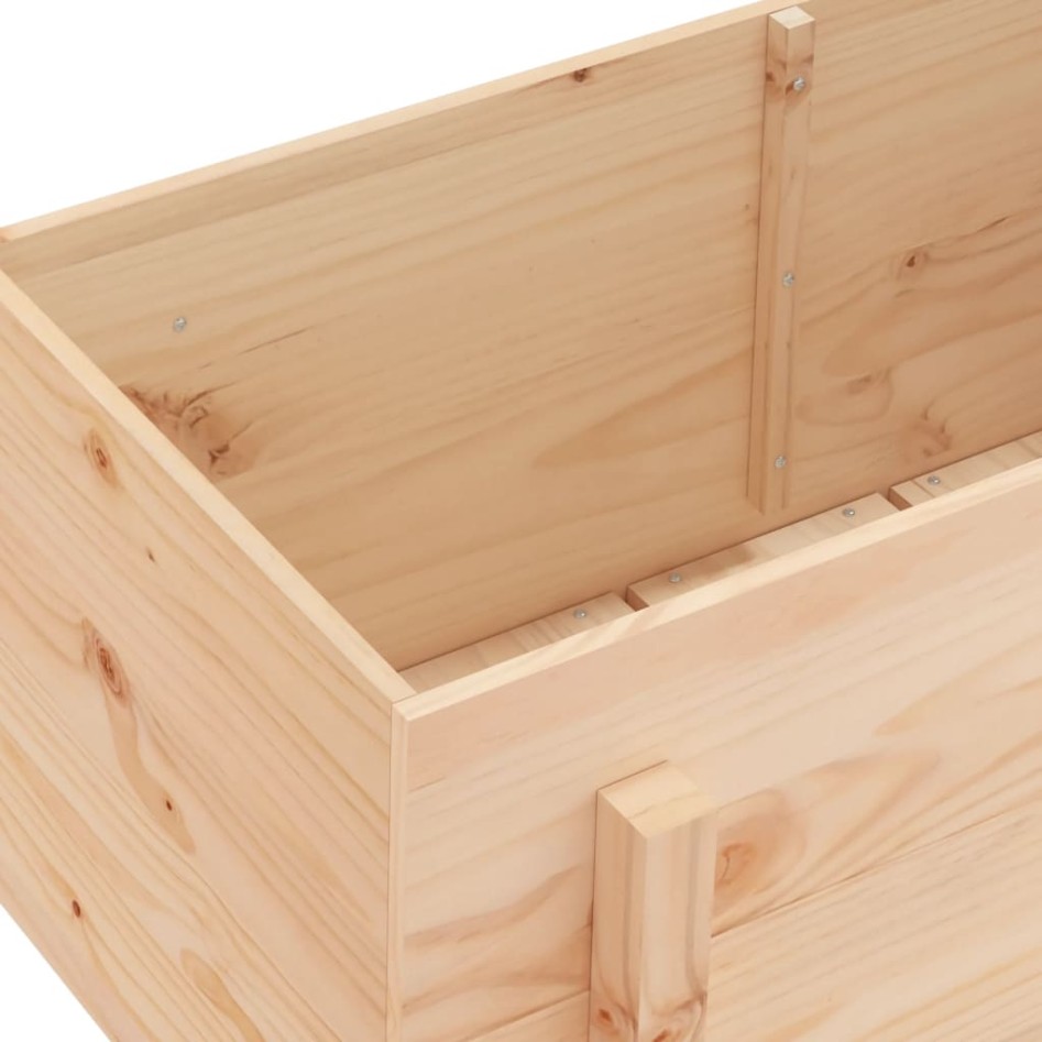 Arriate elevado de jardín madera maciza de pino 101x50x57