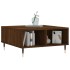 Mesa de centro madera de ingeniería roble marrón 60x60x30