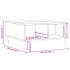 Mesa de centro madera de ingeniería roble marrón 60x60x30