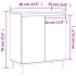 Aparador madera contrachapada color roble ahumado 60x35x70