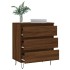 Aparador madera contrachapada marrón roble 60x35x70