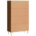 Aparador alto madera de ingeniería roble marrón 69,5x31x115