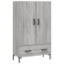 Aparador alto madera de ingeniería gris Sonoma 69,5x31x115