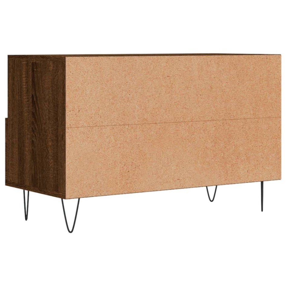 Mueble para TV madera contrachapada roble marrón 80x36x50