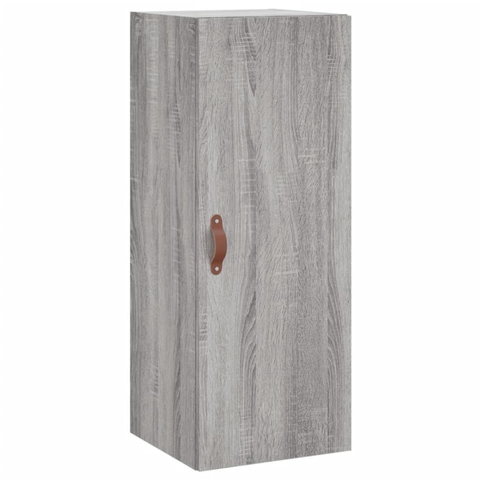 Aparador alto madera contrachapada gris Sonoma 34,5x34x180