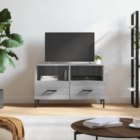 Mueble de TV madera de ingeniería gris Sonoma 80x36x50