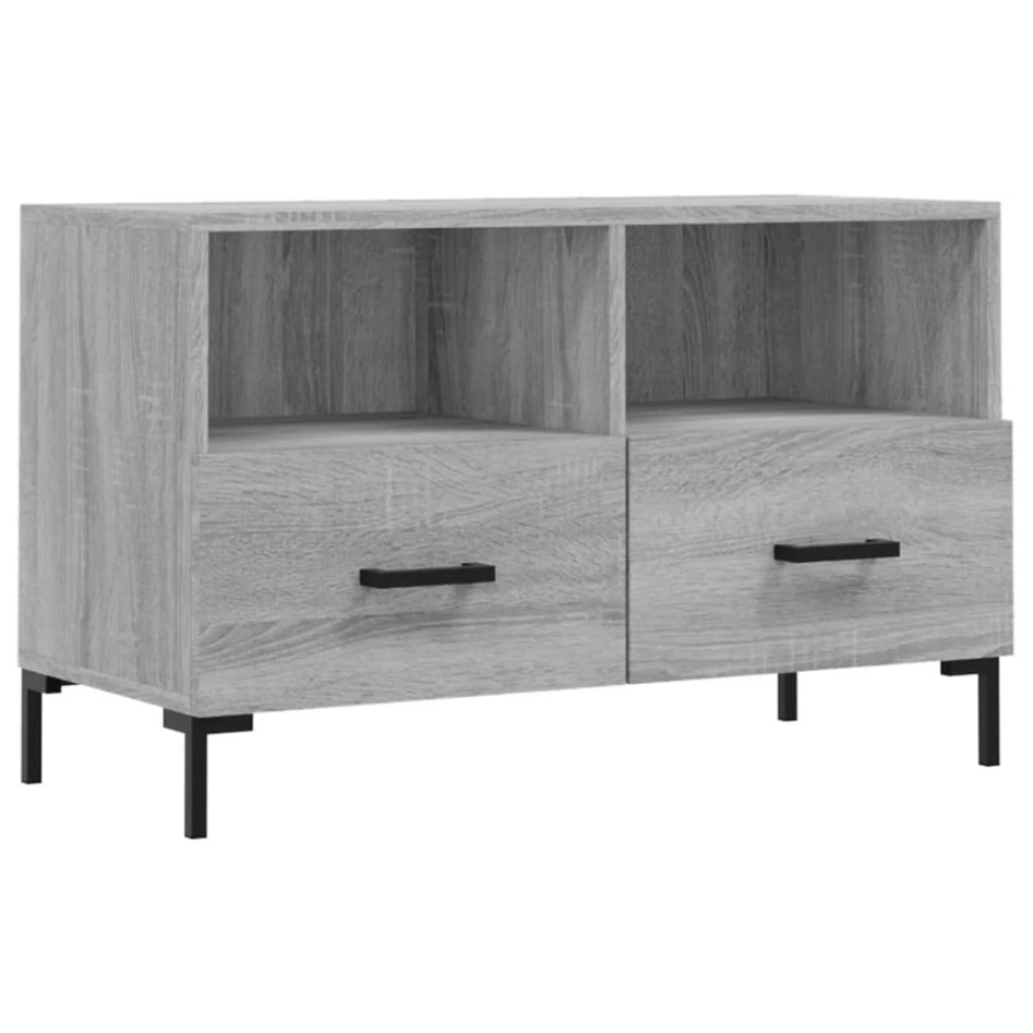Mueble de TV madera de ingeniería gris Sonoma 80x36x50
