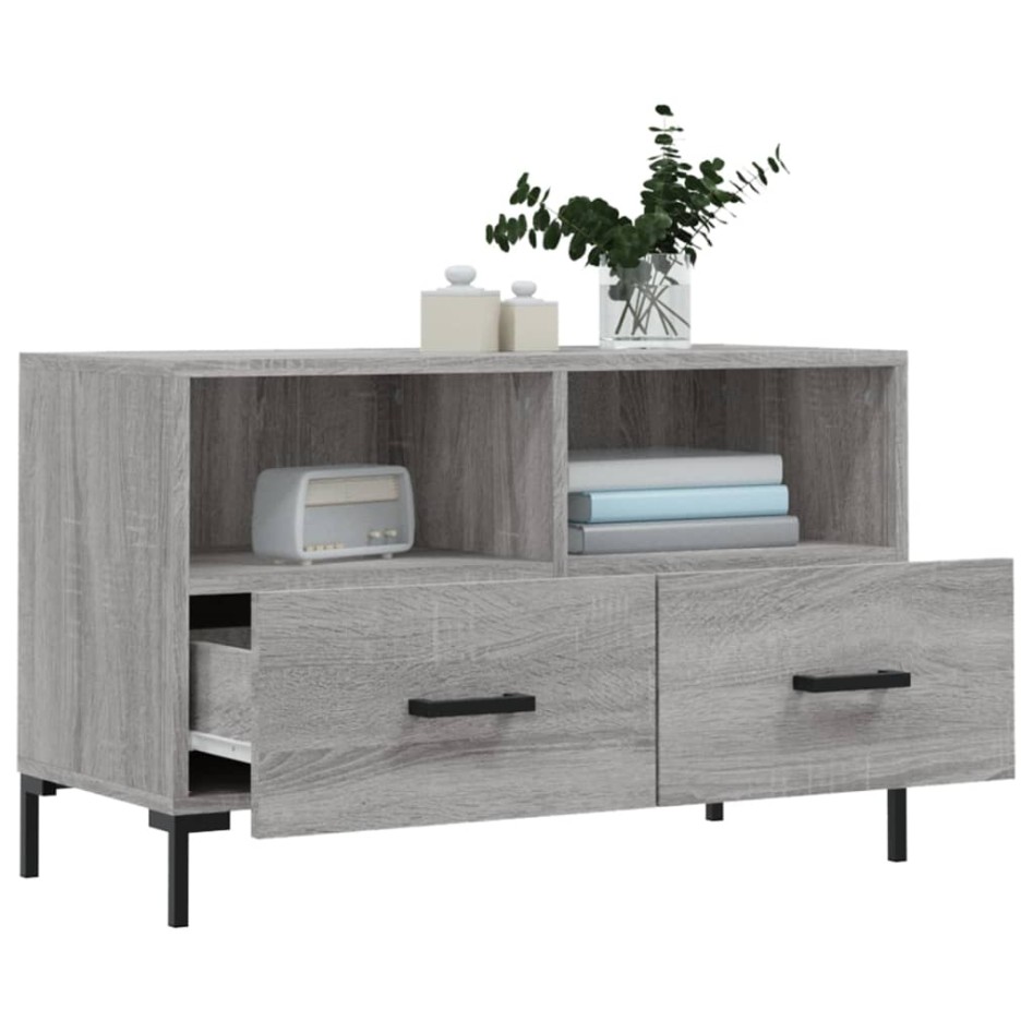 Mueble de TV madera de ingeniería gris Sonoma 80x36x50
