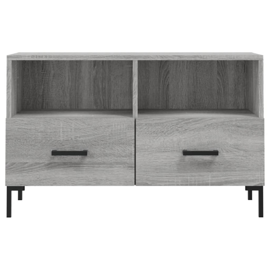 Mueble de TV madera de ingeniería gris Sonoma 80x36x50