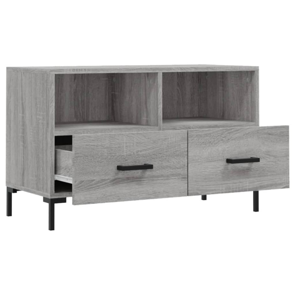 Mueble de TV madera de ingeniería gris Sonoma 80x36x50