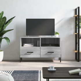 Mueble de TV madera de ingeniería gris Sonoma 80x36x50