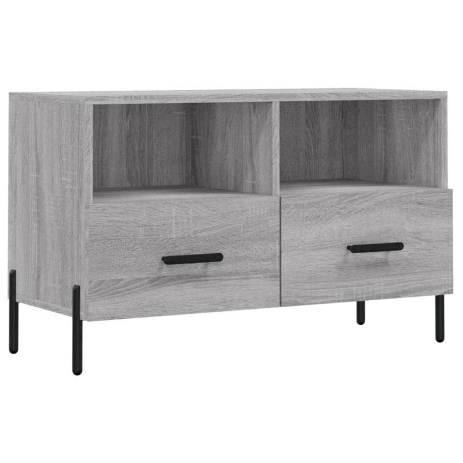 Mueble de TV madera de ingeniería gris Sonoma 80x36x50