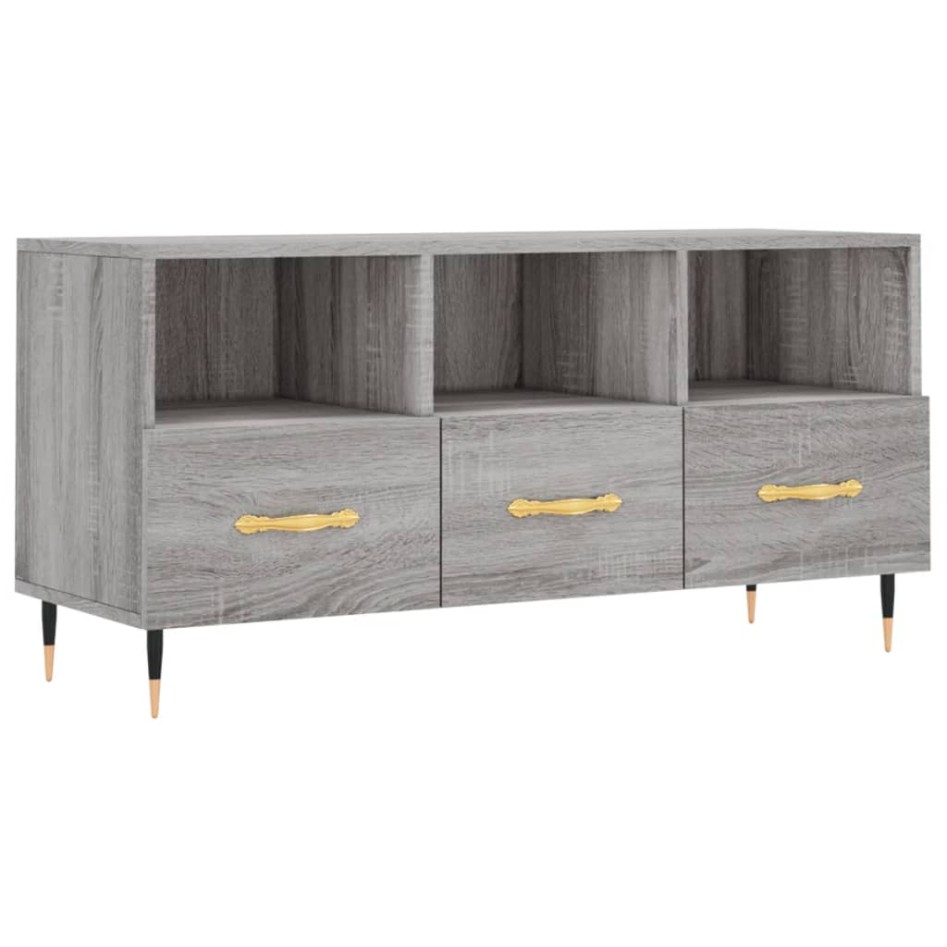 Mueble de TV madera de ingeniería gris Sonoma 102x36x50