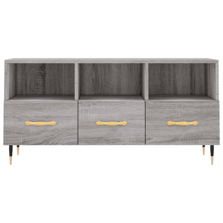 Mueble de TV madera de ingeniería gris Sonoma 102x36x50