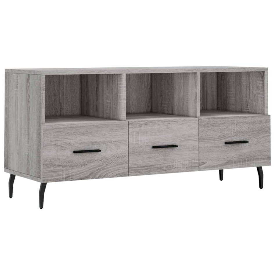 Mueble de TV madera de ingeniería gris Sonoma 102x36x50