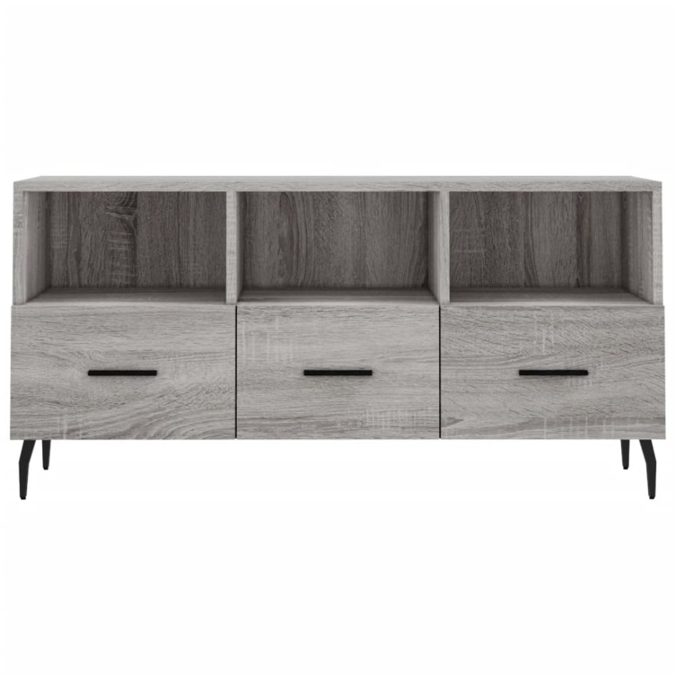 Mueble de TV madera de ingeniería gris Sonoma 102x36x50