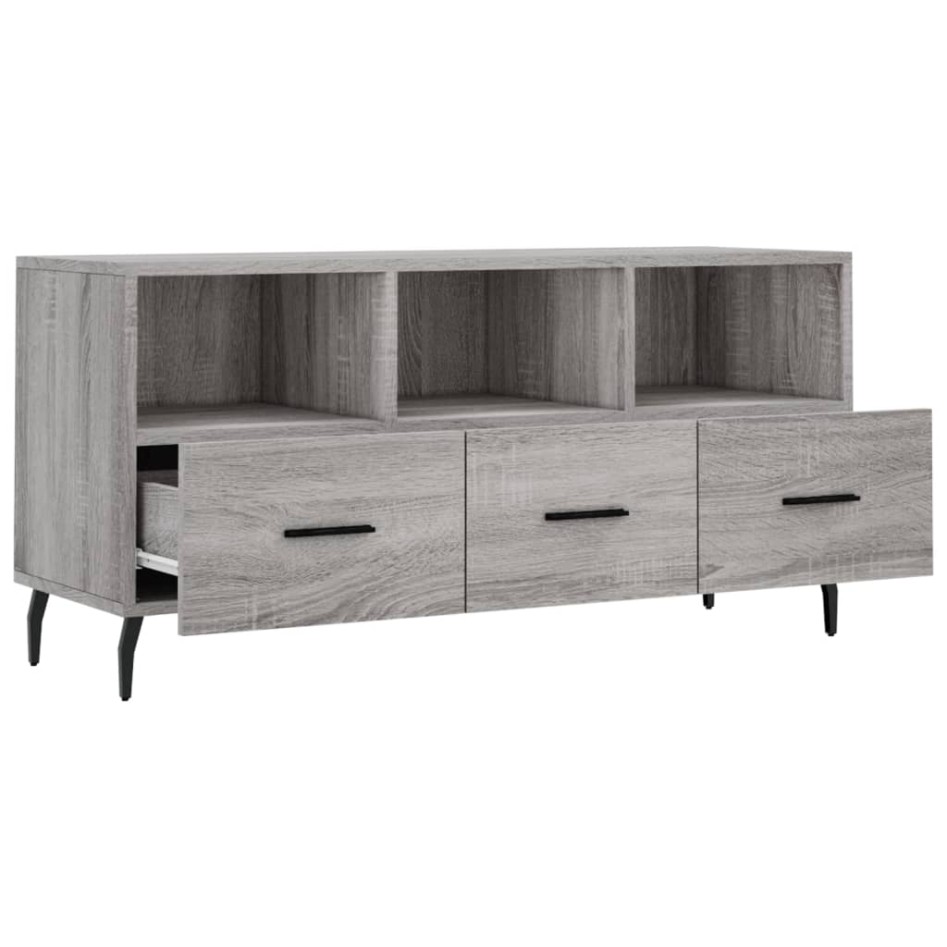 Mueble de TV madera de ingeniería gris Sonoma 102x36x50