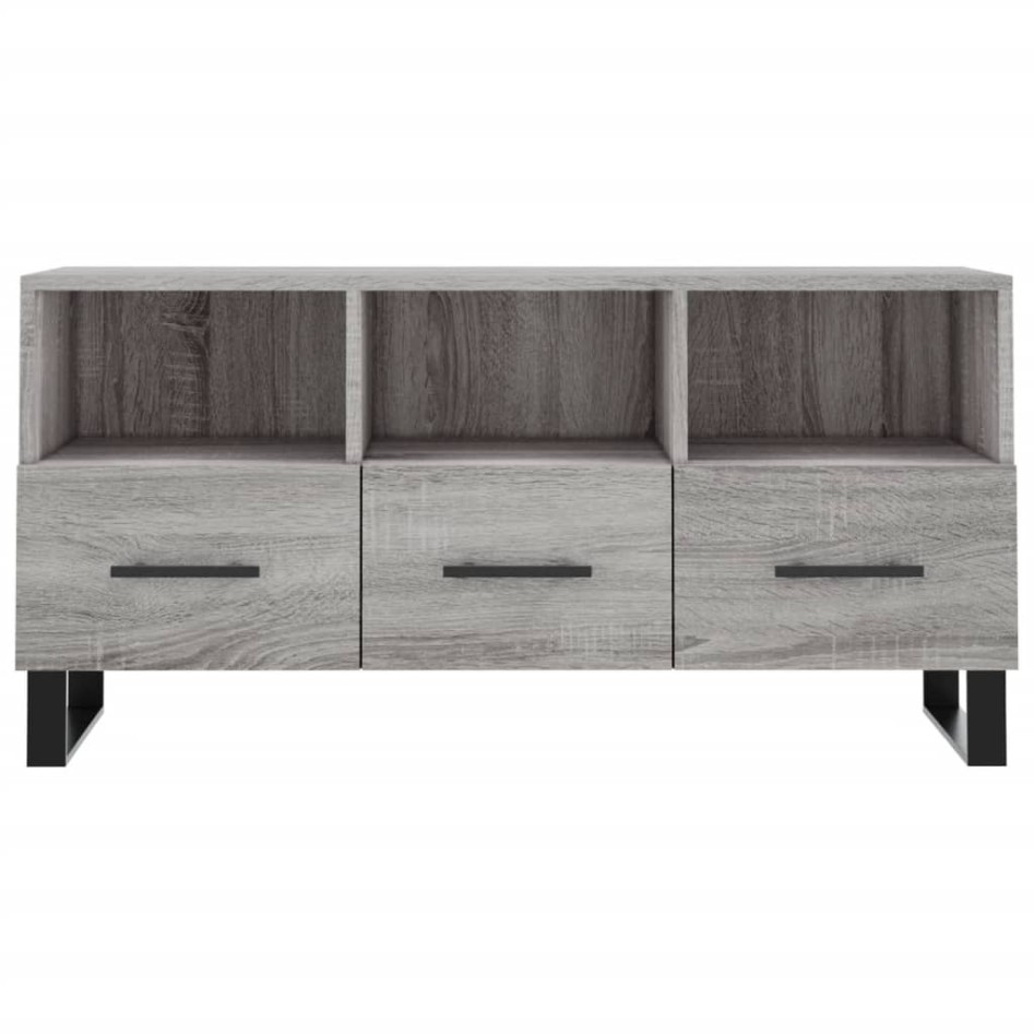 Mueble de TV madera de ingeniería gris Sonoma 102x36x50