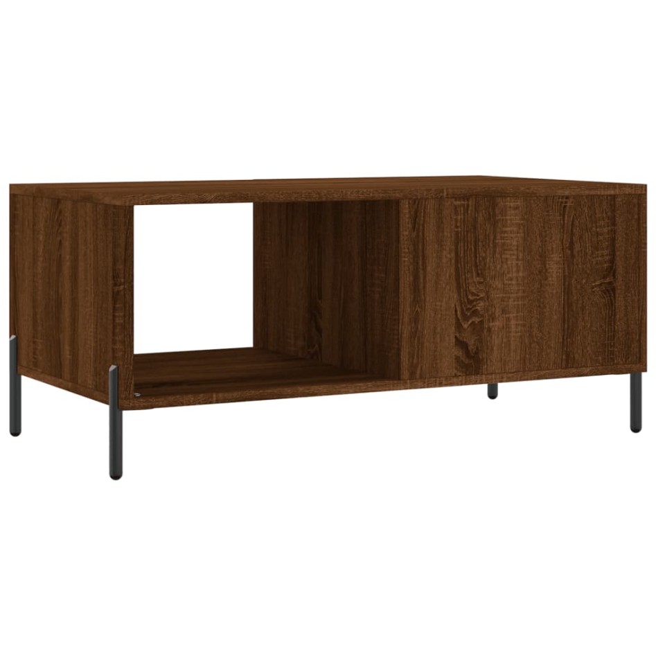 Mesa de centro madera contrachapada roble marrón 90x50x40