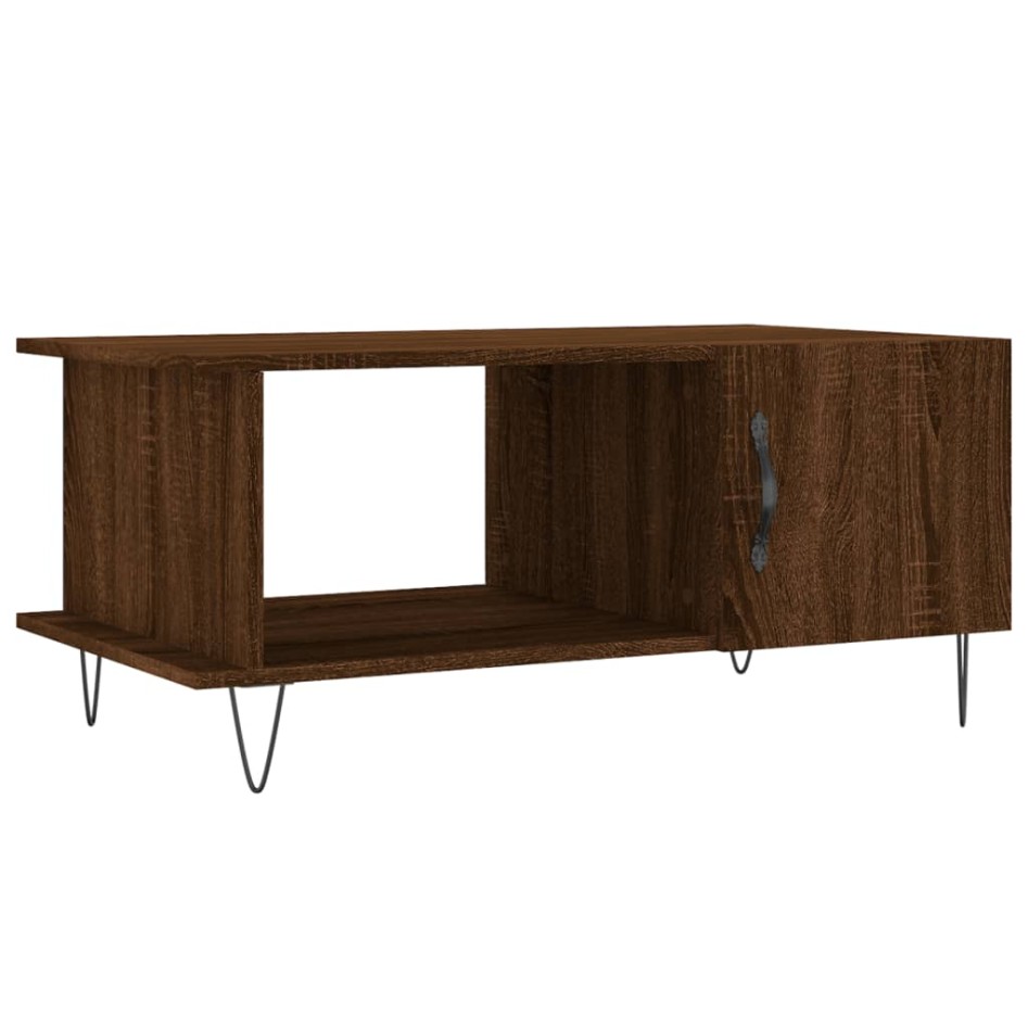 Mesa de centro madera contrachapada roble marrón 90x50x40