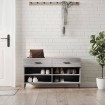 Banco zapatero madera de ingeniería gris Sonoma 102x35x55 cm