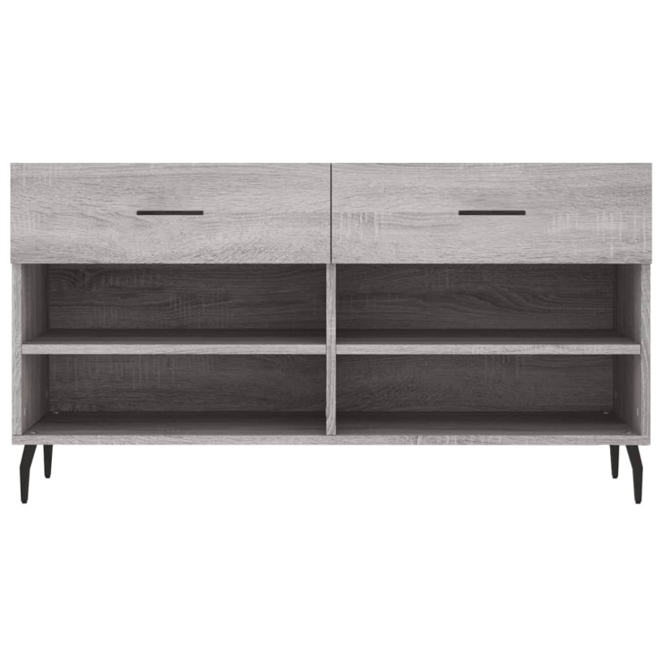 Banco zapatero madera de ingeniería gris Sonoma 102x35x55