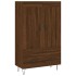 Aparador alto madera de ingeniería roble marrón 69,5x31x115