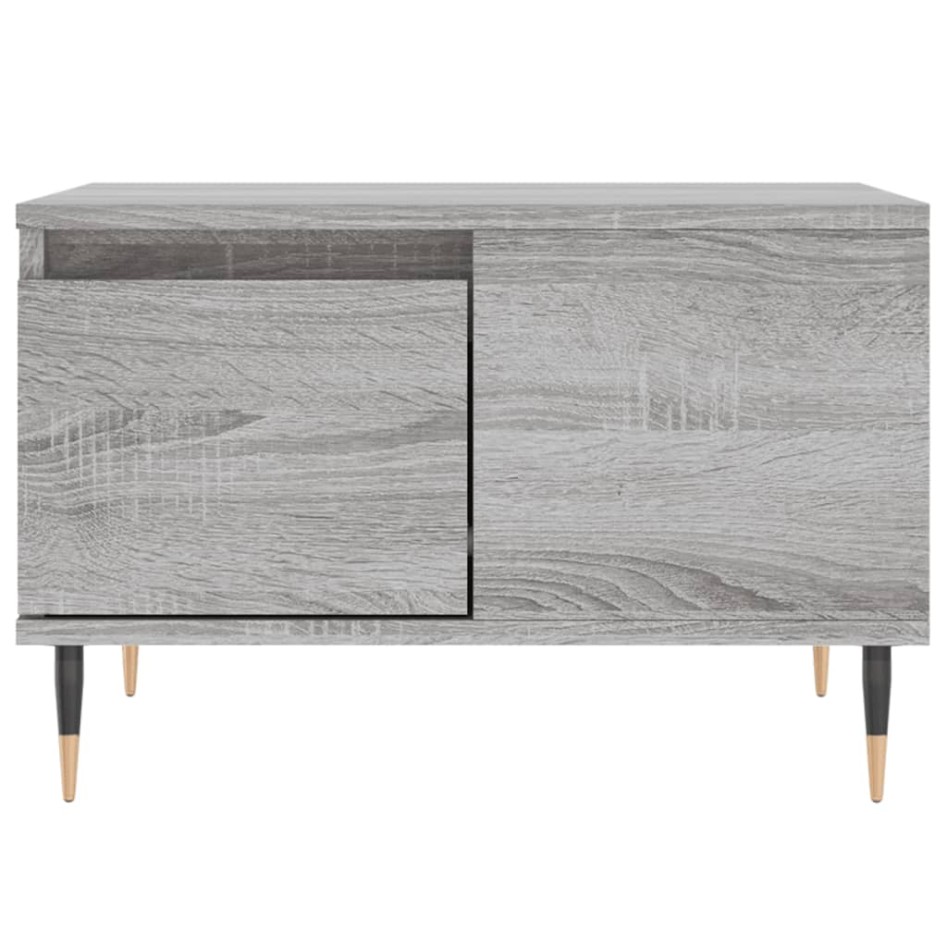 Mesa de centro madera contrachapada gris Sonoma 55x55x36,5