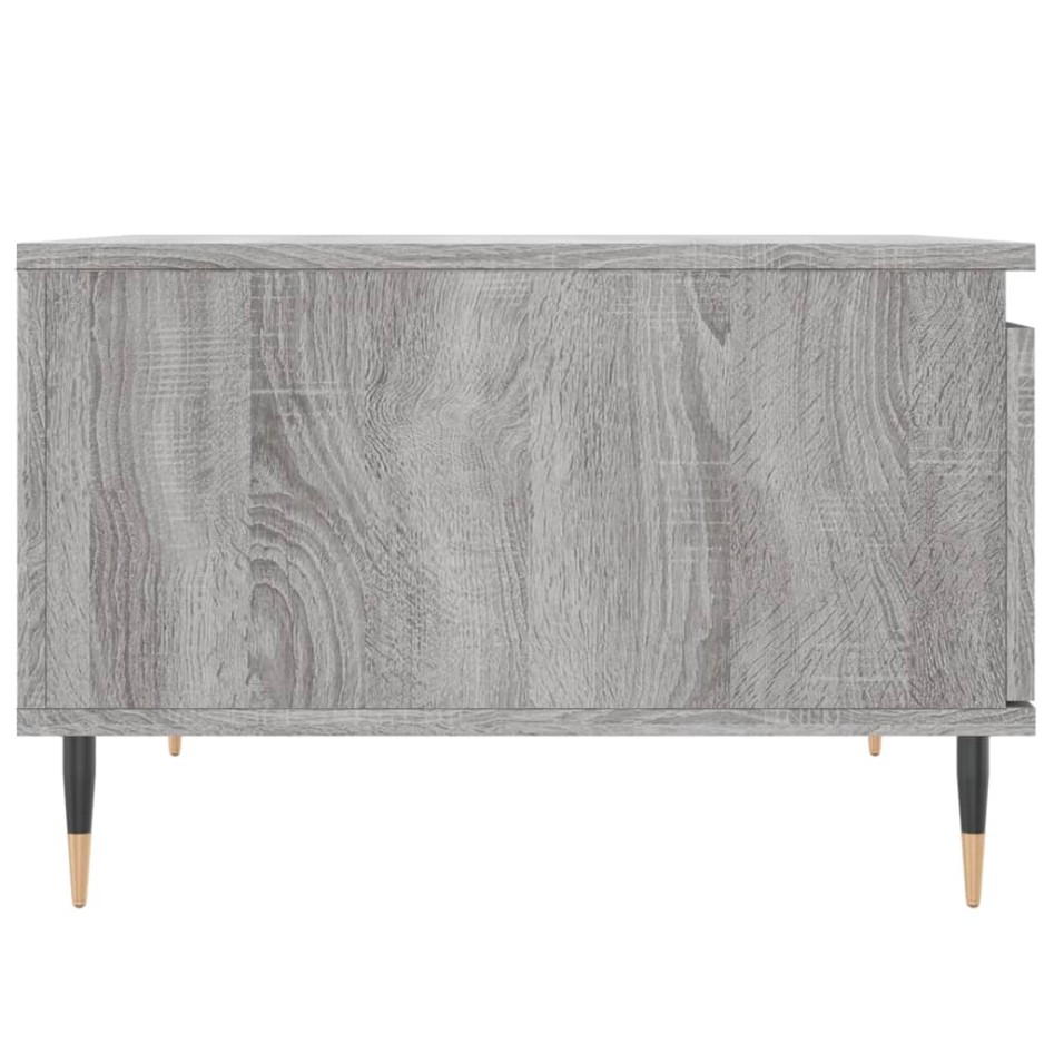 Mesa de centro madera contrachapada gris Sonoma 55x55x36,5
