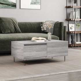 Mesa de centro madera contrachapada gris Sonoma 90x50x36,5