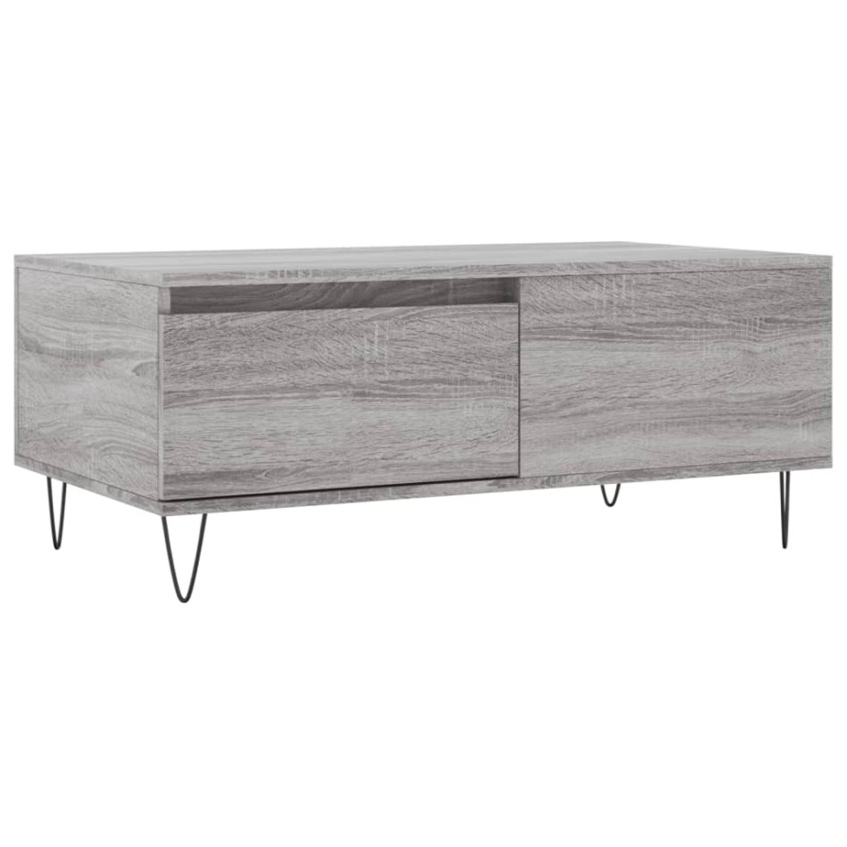 Mesa de centro madera contrachapada gris Sonoma 90x50x36,5